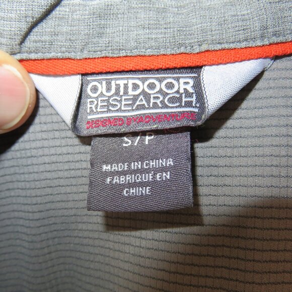 OR OUTDOOR RESEARCH WAYWARD GRAY NYLON BUTTON UP S/S SHIRT TOP MEN'S SMALL V020 - Picture 5 of 13